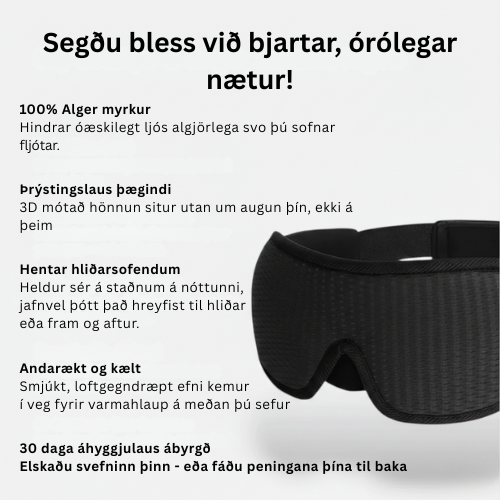 3D Contour svefnmaski